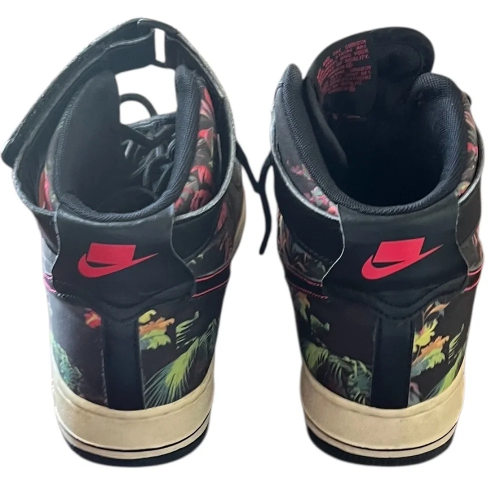 Nike‎ Air Force 1 Retro High Top Black Floral Men’s Size 8.5